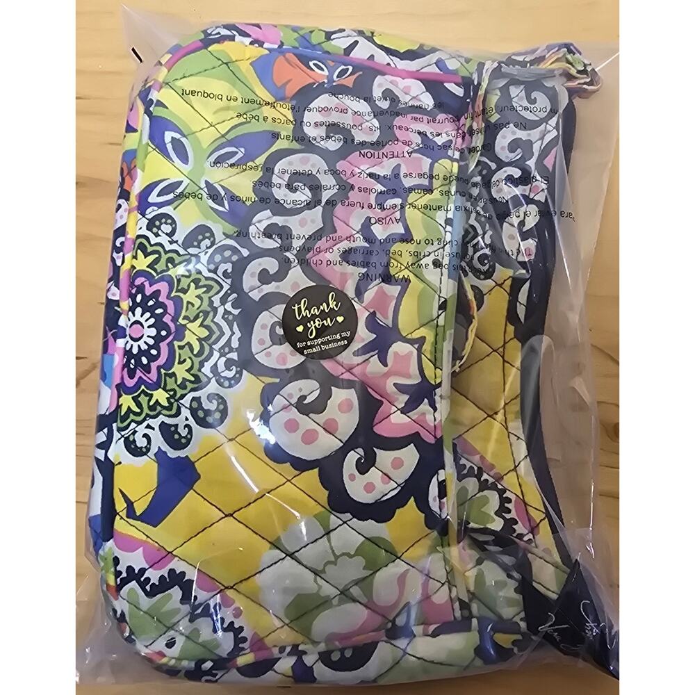 Vera Bradley Crossbody Rio Multi Color Spring Summer Zip Closure One Side Pocket - Picture 7 of 7